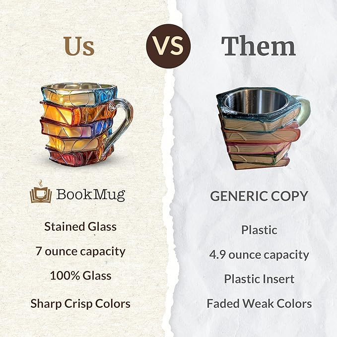 BookBlend – 3D Stacked Book Coffee Mug