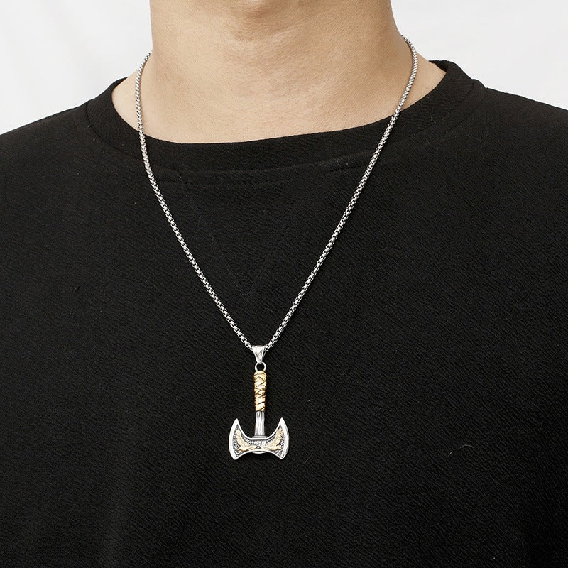 AxeValor – Elegant Norse Axe Necklace