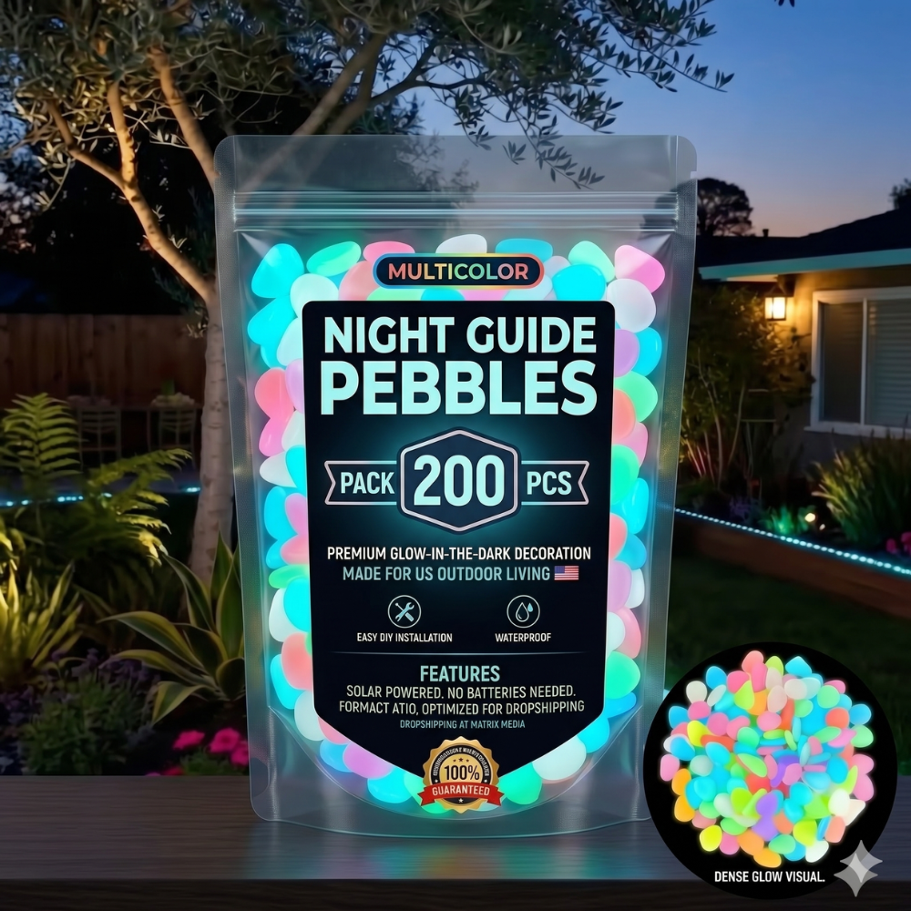 Colorful Glow-in-the-Dark Garden Stones