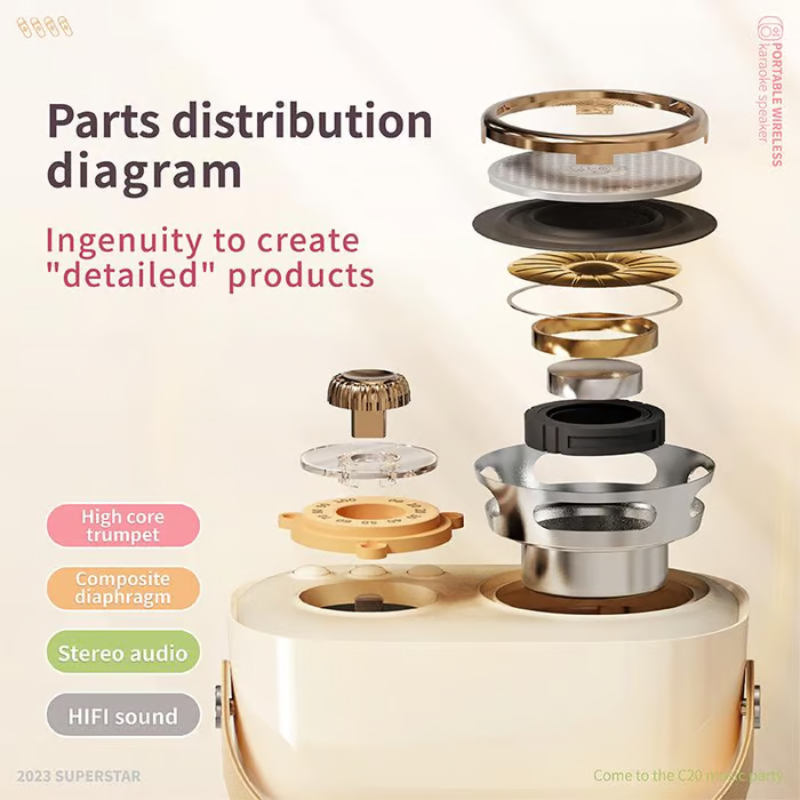 EchoBeat - Mini Portable Bluetooth Speaker with Mic