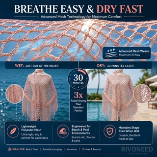 SunDrape – Flowy Tassel Crochet Beach Cover Up
