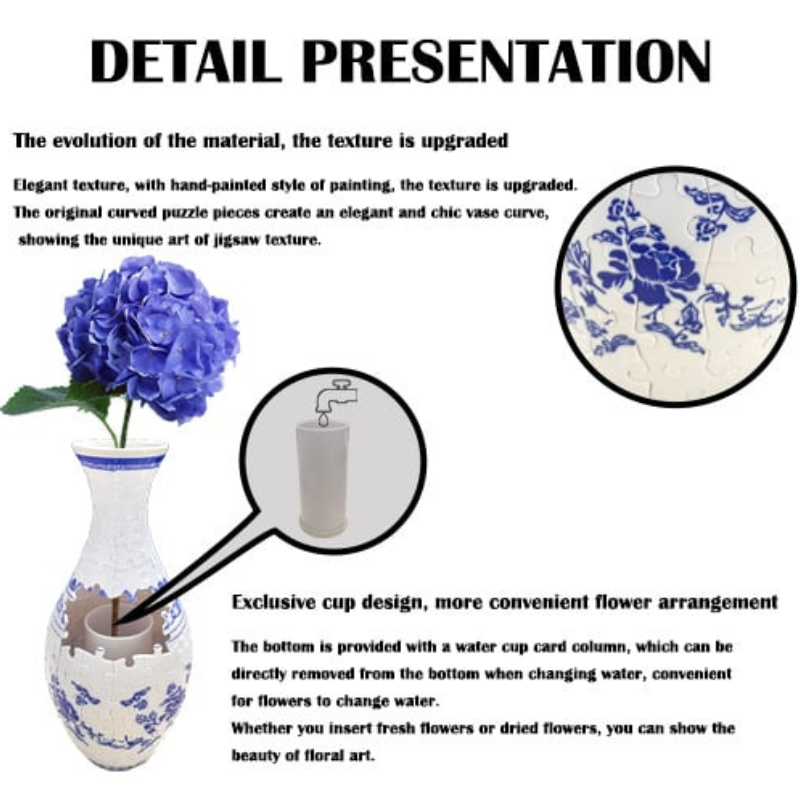 PuzzleBloom – 3D Puzzle Flower Vase