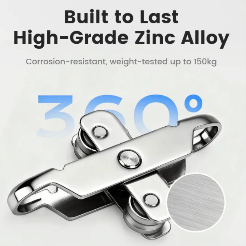 GlideEase Pulley – Premium Zinc Alloy PVC Window Rollers