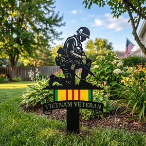 🏆Last Day Promo: 49% OFF 🎖️Vietnam Veteran Tribute Cross Garden Stake