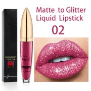 GlamAura – Diamond Matte Shimmer Lipstick