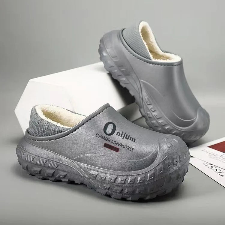 Men’s Plush Indoor Outdoor Winter Slippers