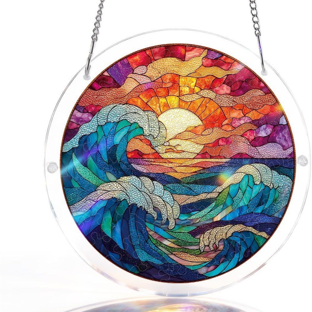 EmeraldFlame –  Acrylic 80 Pcs Suncatcher Puzzle