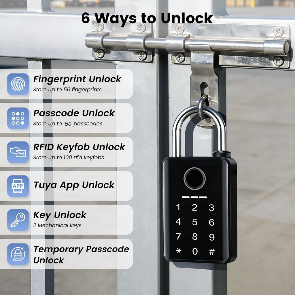 GateShield – Premium Fingerprint Security Gate Lock