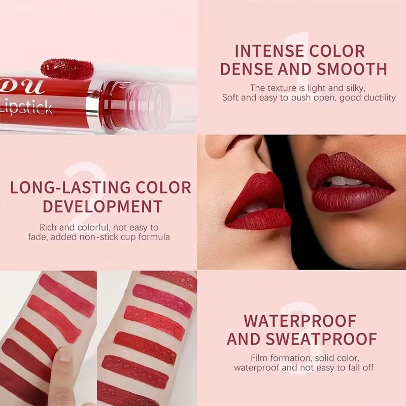 VelvetLuxe – Liquid Matte Lipstick Set