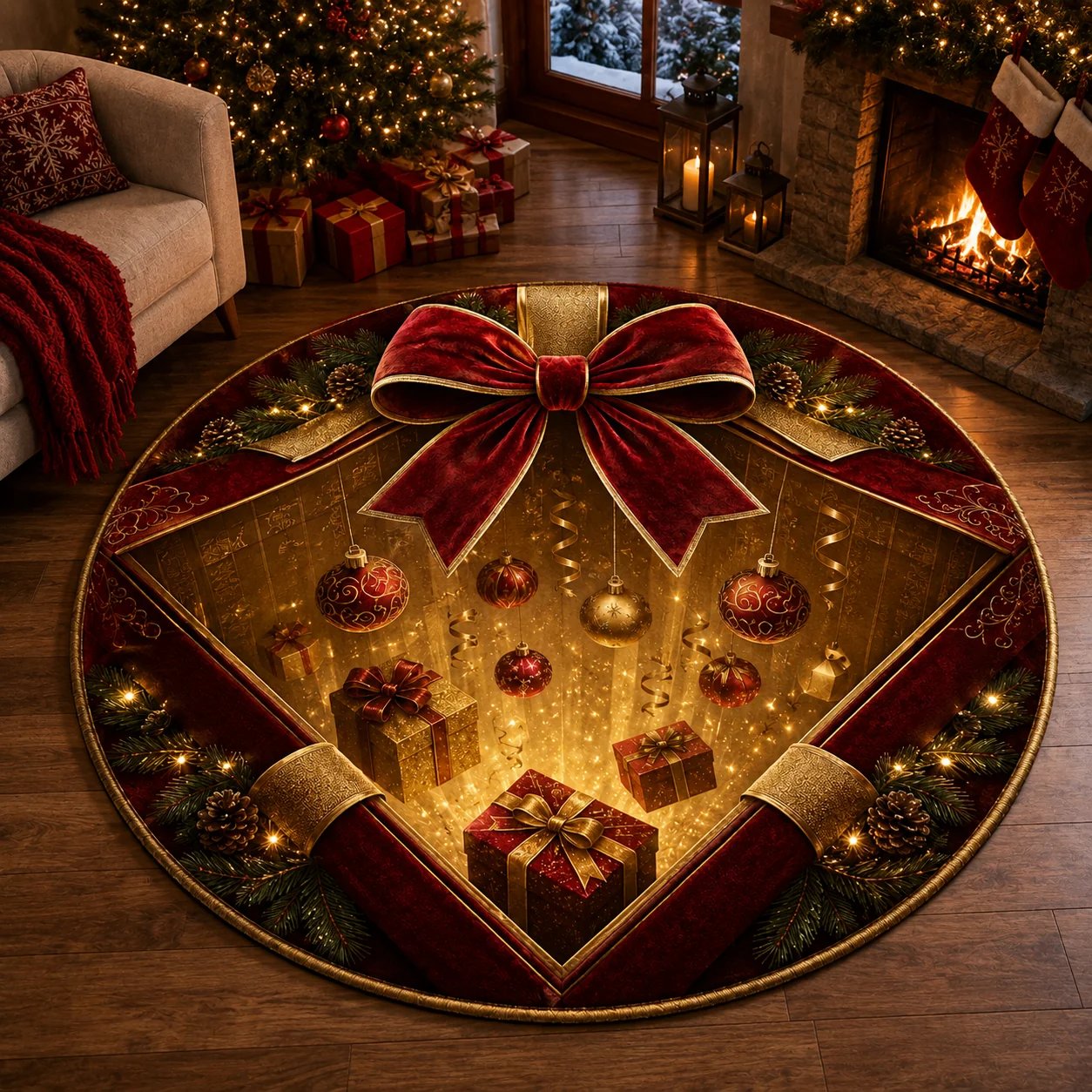 WonderPortal – Magical Christmas 3D Floor Rug