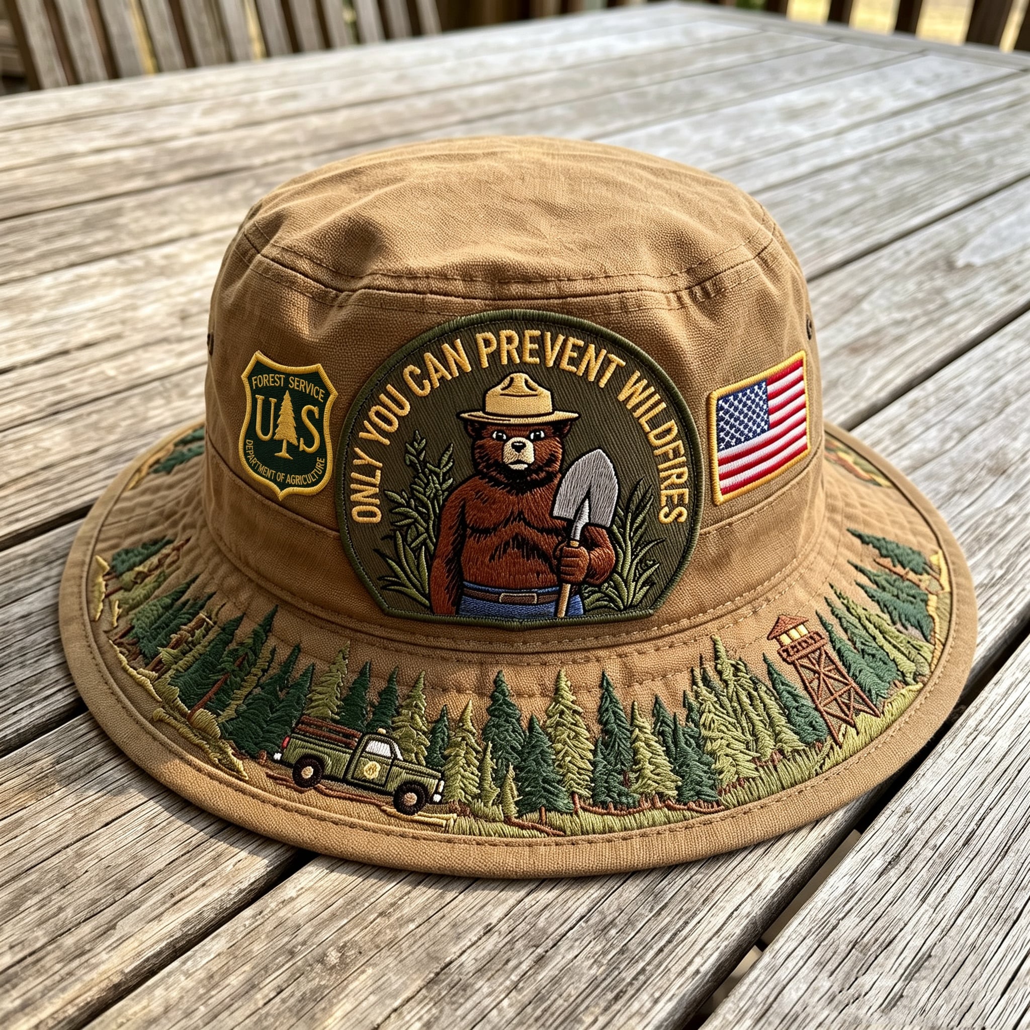 🇺🇸 Last Day Promo: 49% OFF - 🐻USFS Only You Can Prevent Wildfires Boonie Hat🌲