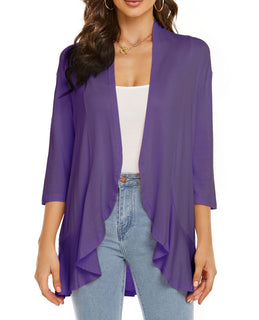 Velina - All-Season Open Cardigan | Light, Feminine & Flattering