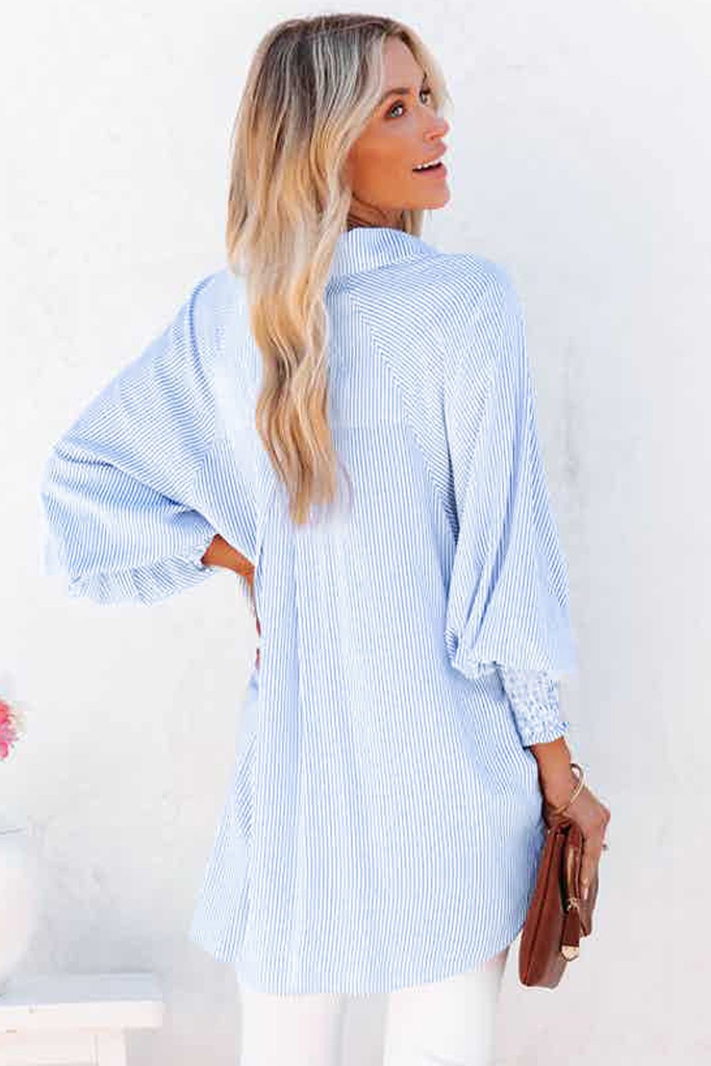 LUXE - Breezy Striped Tunic Shirt