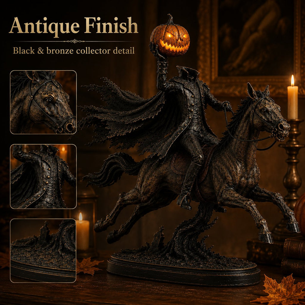 MidnightChase – Headless Horseman Halloween Statue