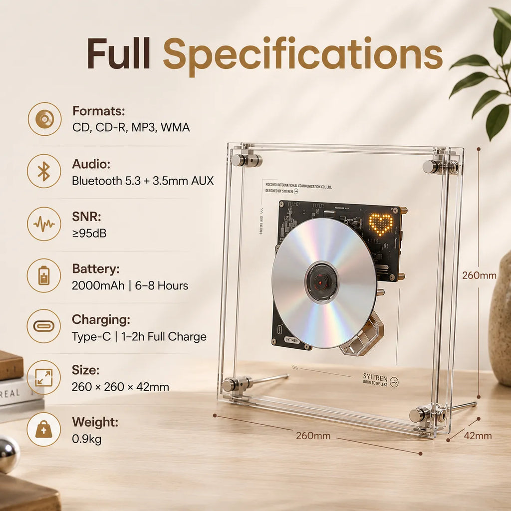 ClearTune – Transparent Wall-Mounted CD Player