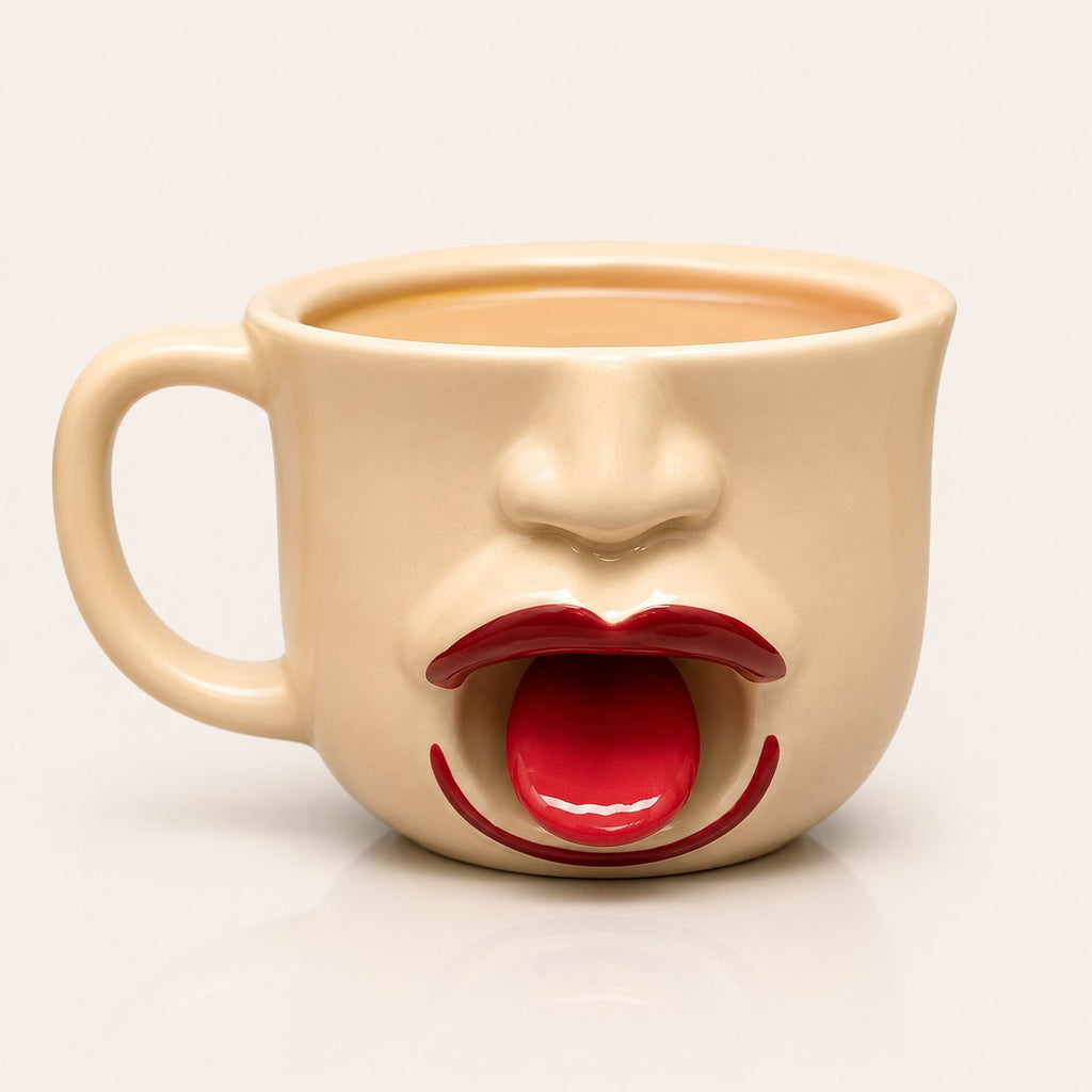 SipSmirk – Playful Tongue Out Coffee Mug