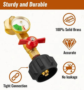 GaugeFlex - Ultimate Propane Elbow Adapter with Tank Gauge