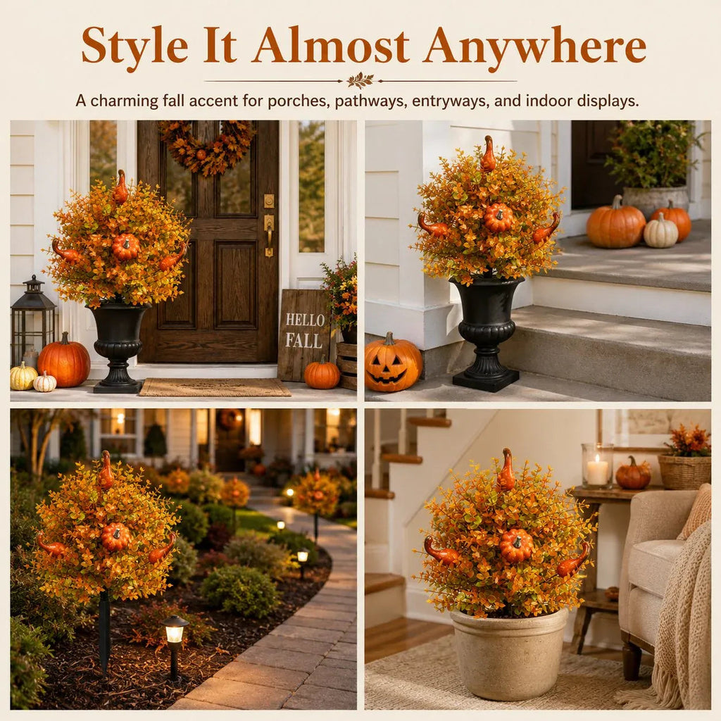 💥Limited stock for current seasonal styles 60% OFF-🍂 Artificial Fall Pumpkin Tree Stakes