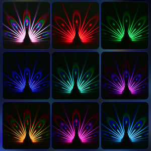 AuraGlow - Stunning Peacock Light Projection