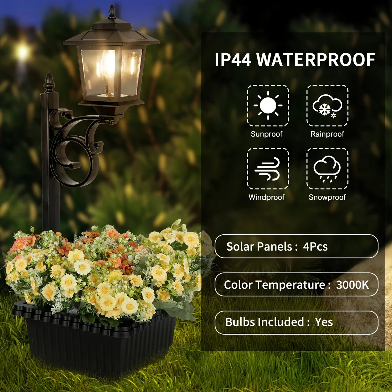 TitanGlow – Eco-Friendly Solar Lamp with Built-in Planter