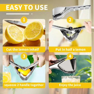 🍋Zinc alloy Stainless Steel Citrus Squeezer