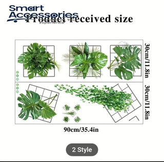 3D Green Plant Wall Stickers