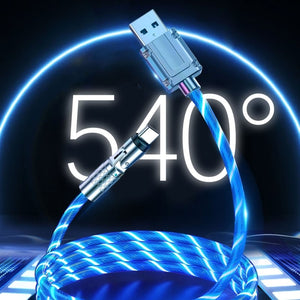GlowLink - 540° Rotating Fast Charging Cable with Lights