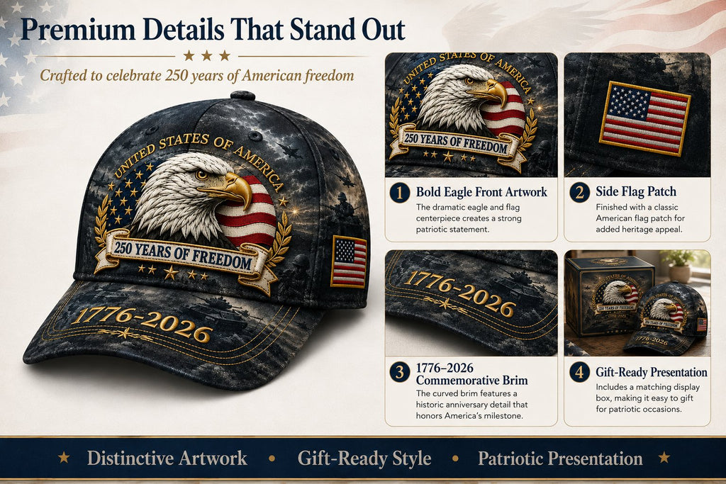 FreedomEagle – 250 Years Patriotic Heritage Cap