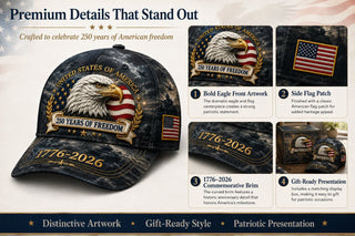 FreedomEagle – 250 Years Patriotic Heritage Cap