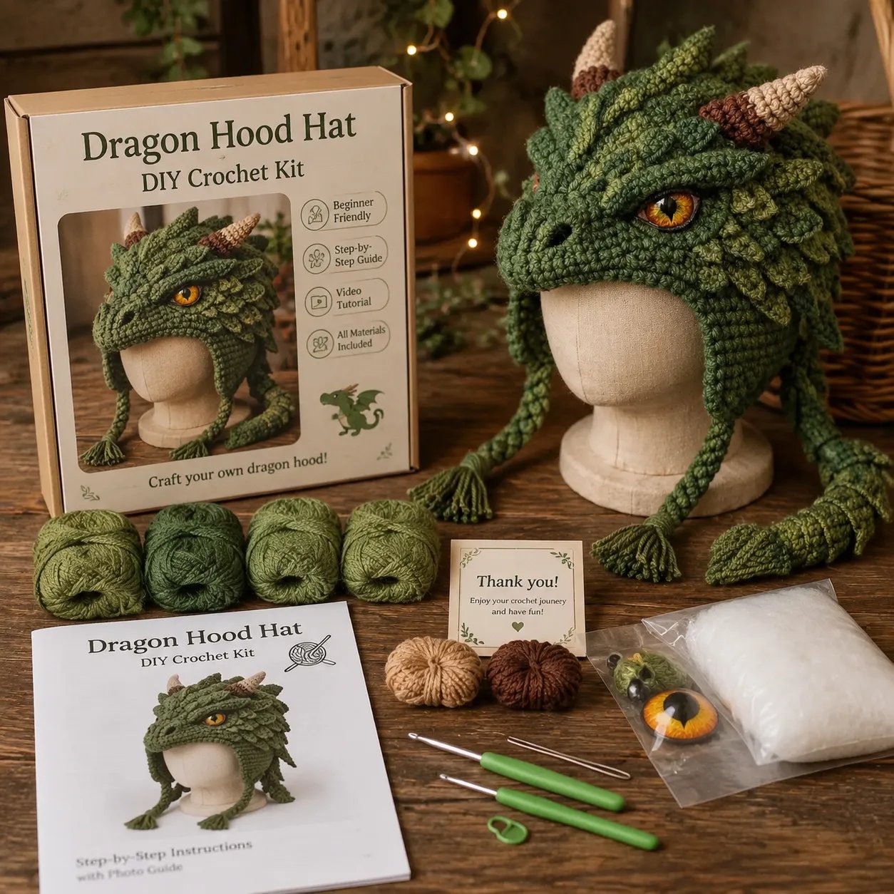 MystiKnit – Fantasy Hood Hat Crochet Kit