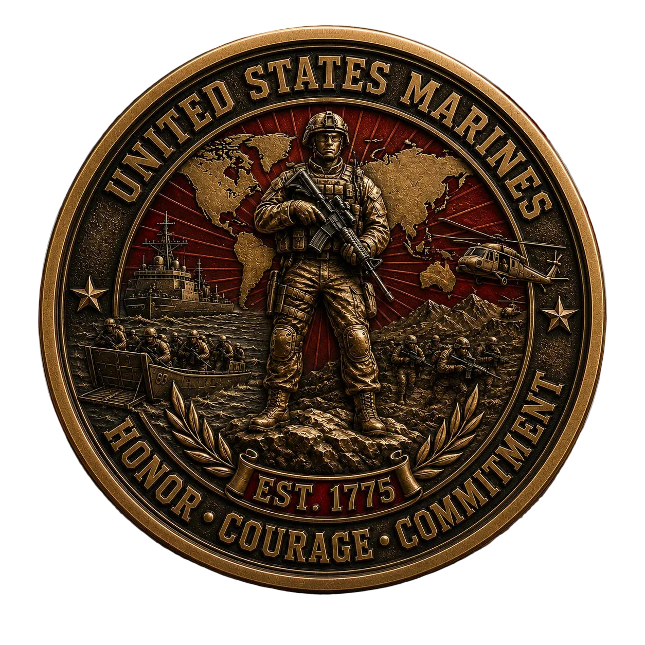 IronHonor – Marine Veteran Challenge Coin