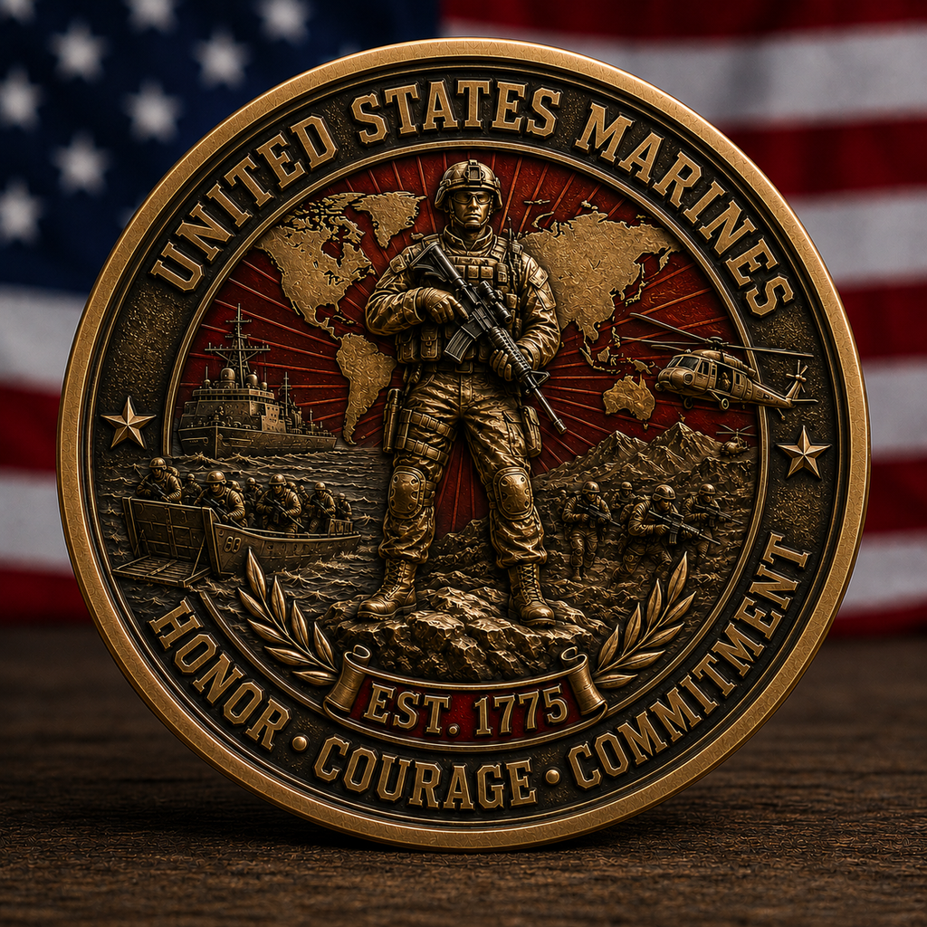 🏆Last Day Promo: 49% OFF! 🎖️U.S. Marine Veteran Challenge Coin