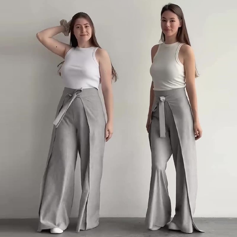 StrapLuxe – Women’s Solid Color Strappy Trousers