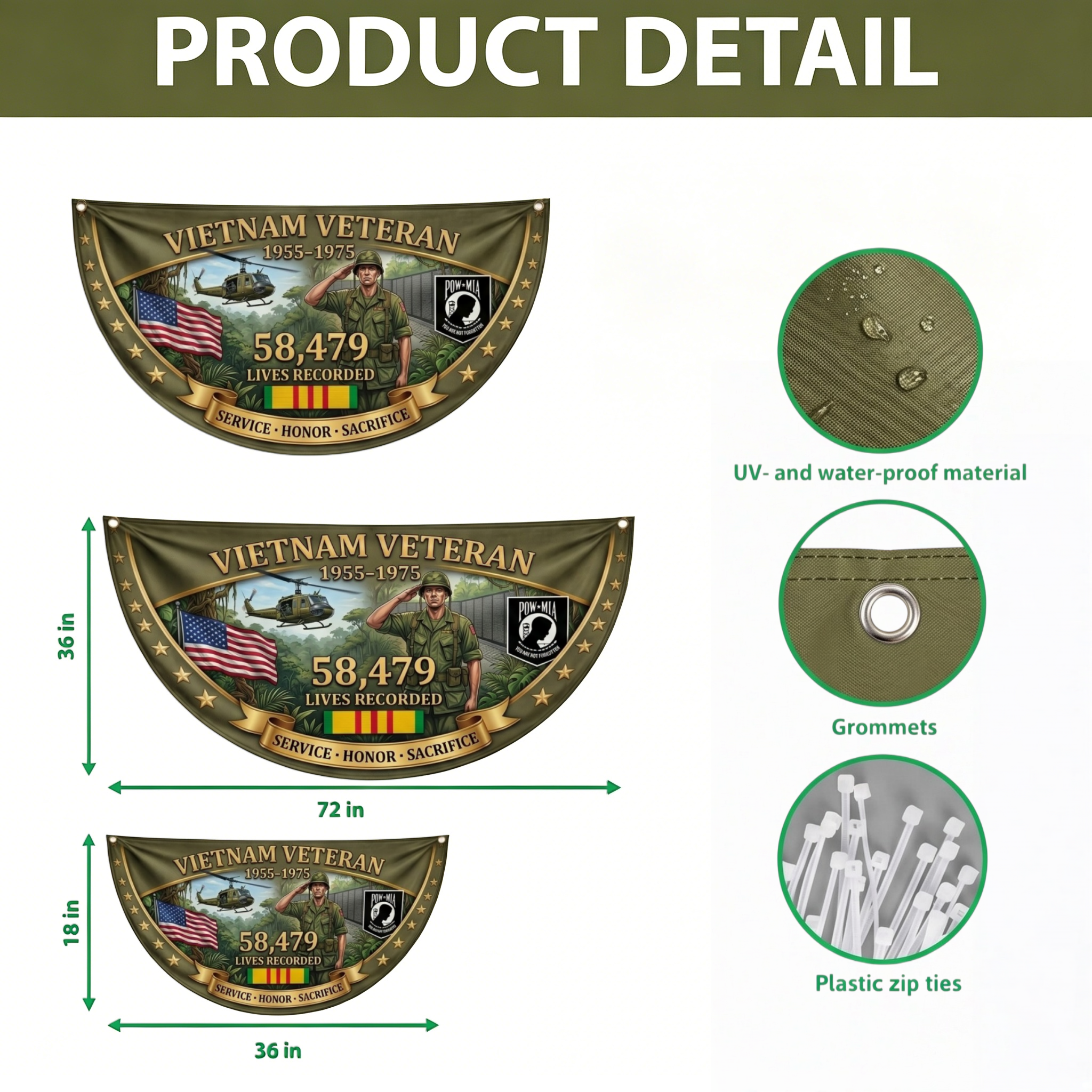 🇺🇸 Last Day Promo: 49% OFF 🎖️Vietnam Veteran Tribute Banner