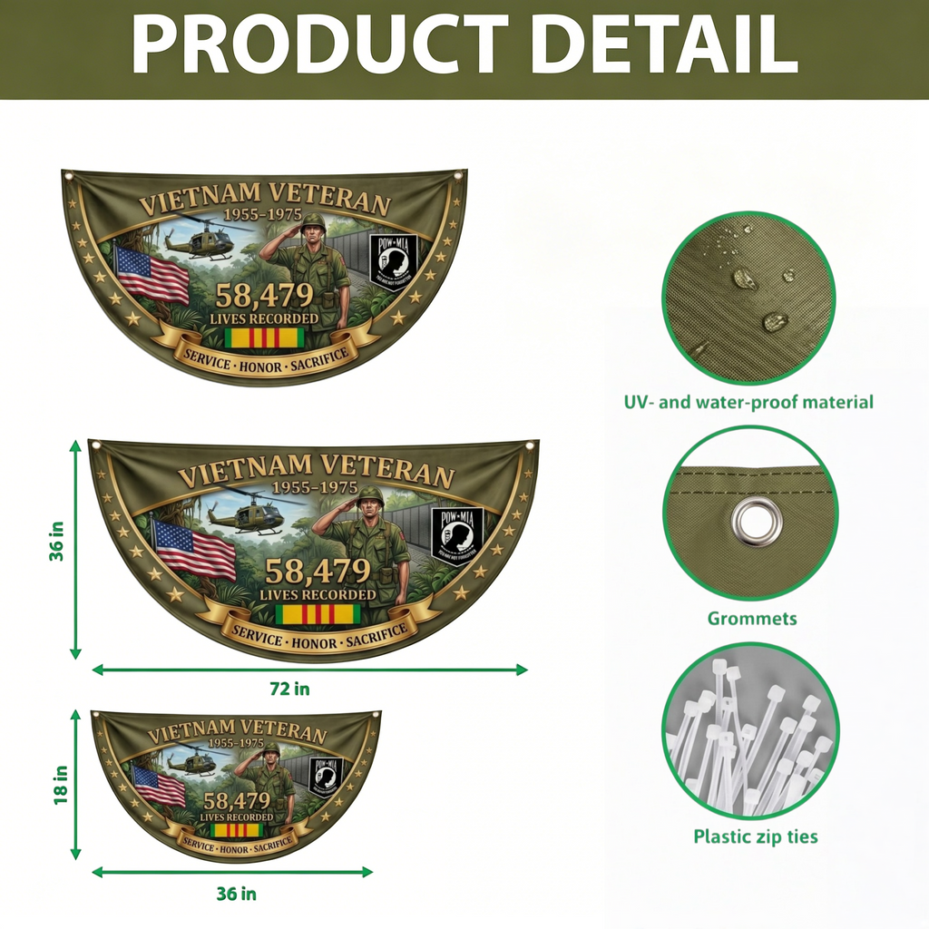 🇺🇸 Last Day Promo: 49% OFF 🎖️Vietnam Veteran Tribute Banner