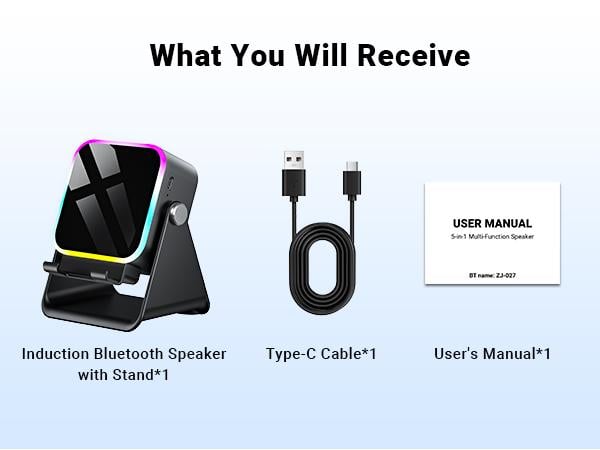 BeatBeam - Wireless Speaker, RGB Lights & Power Bank Stand