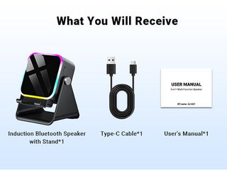 BeatBeam - Wireless Speaker, RGB Lights & Power Bank Stand