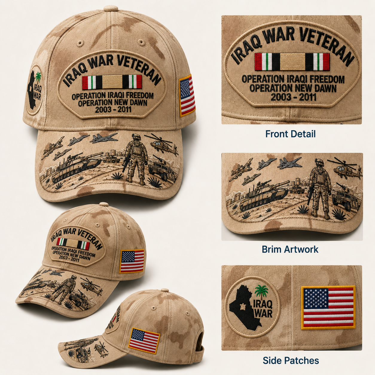🇺🇸 Last Day Promo: 49% OFF 🎖️ - Iraq War Veteran Tribute Cap