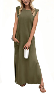 FreeFlow – Women’s Casual Split Maxi Dress