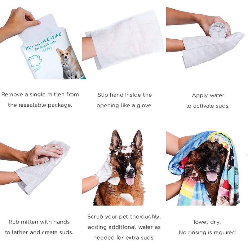 PawFresh – Rinse Free Dog Bath Mitts