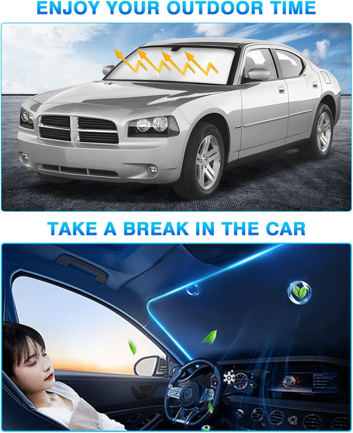 Titanium silver thickened Car Windshield Sun Shade