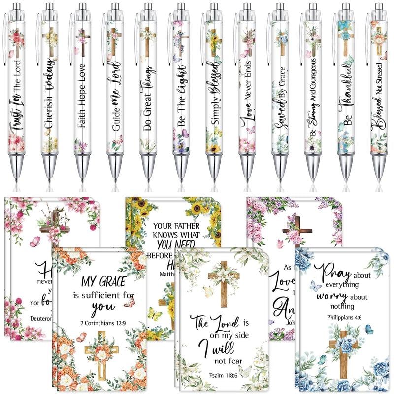 BlessedLines – Bible Verse Notebook & Pen Set