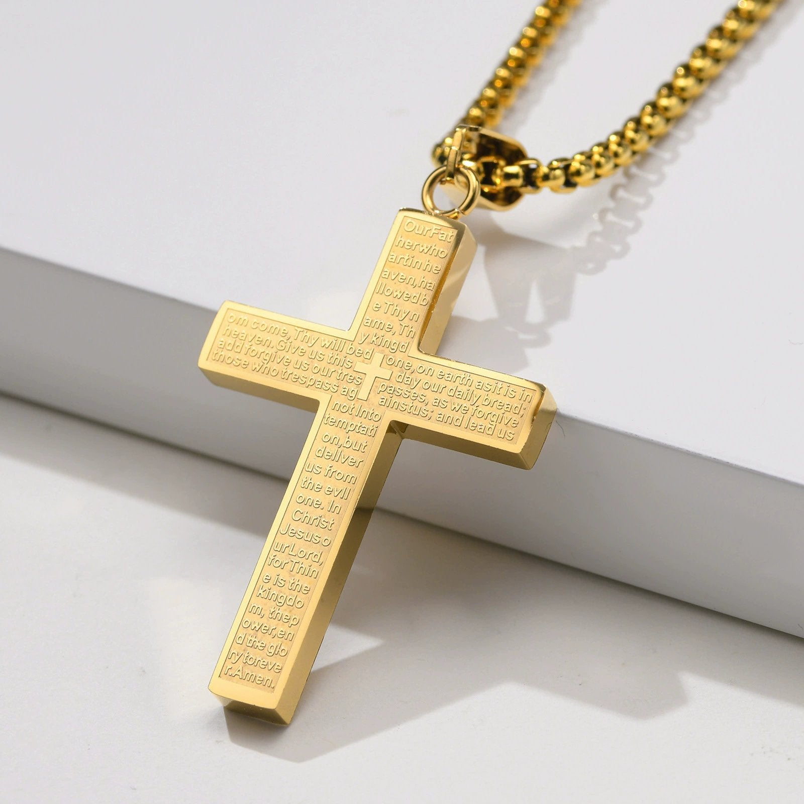 BlessedCharm – Scribble Cross Necklace