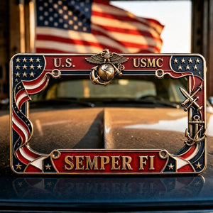 🔥LAST DAY 49% OFF- U.S. Marine Corps Semper Fi License Plate Frame
