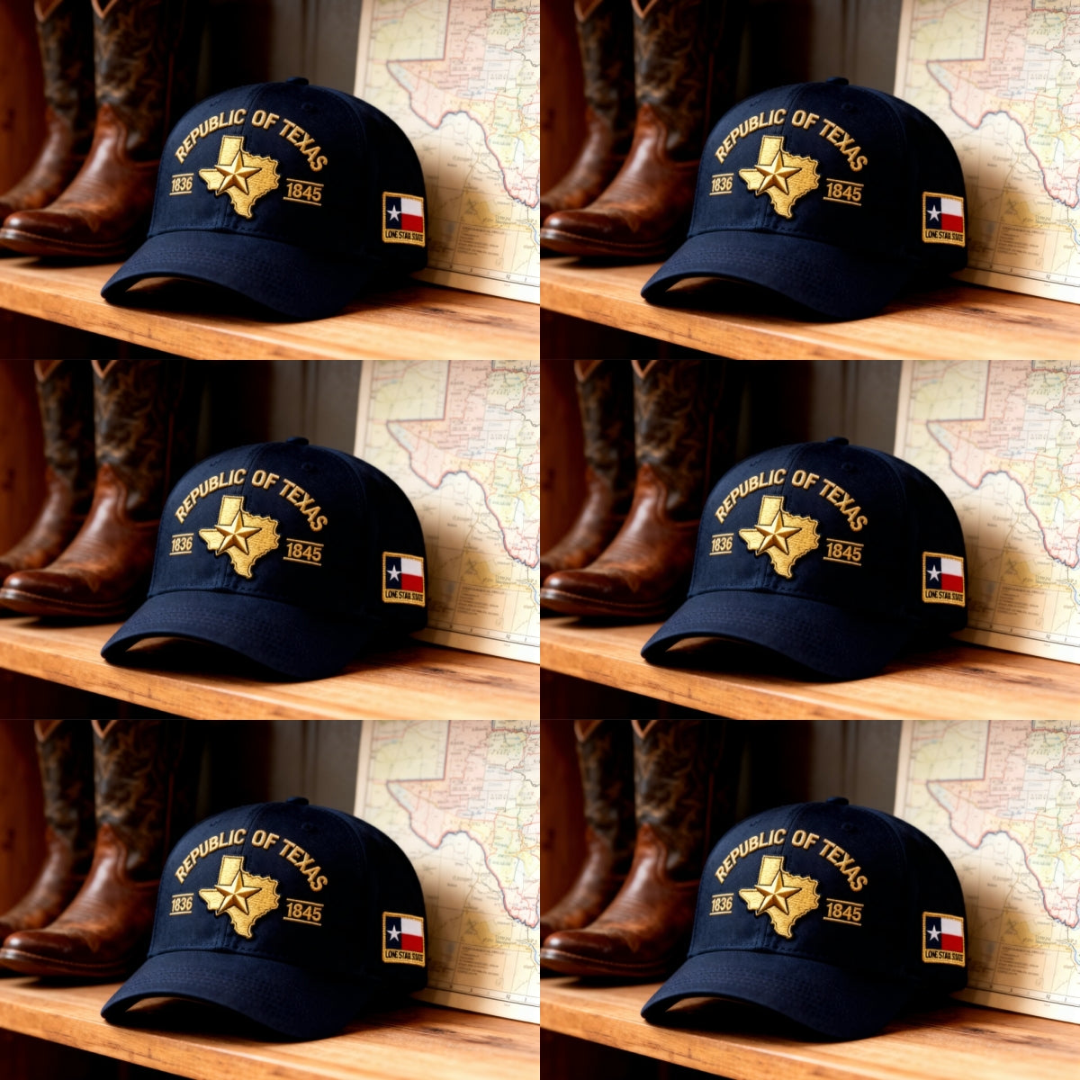 Republic of Texas Embroidered Hat