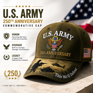 .S. Army 250th Anniversary Commemorative Embroidered Cap 🇺🇸