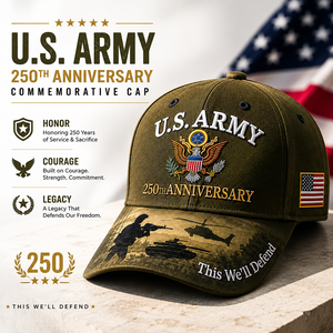.S. Army 250th Anniversary Commemorative Embroidered Cap 🇺🇸