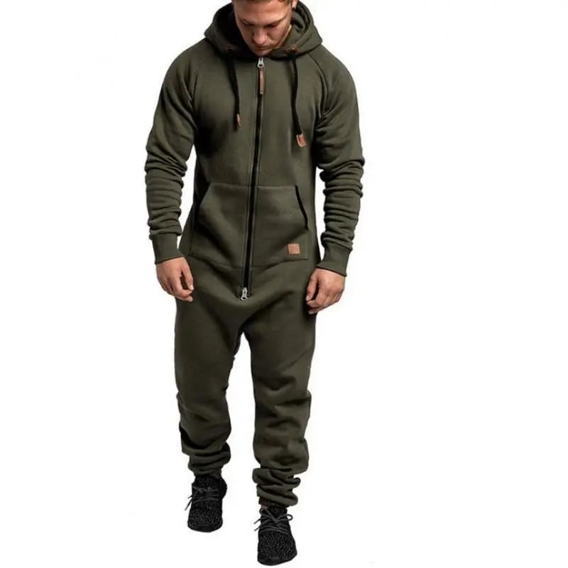 UrbanWarm – Men’s Fleece Hooded Jumpsuit