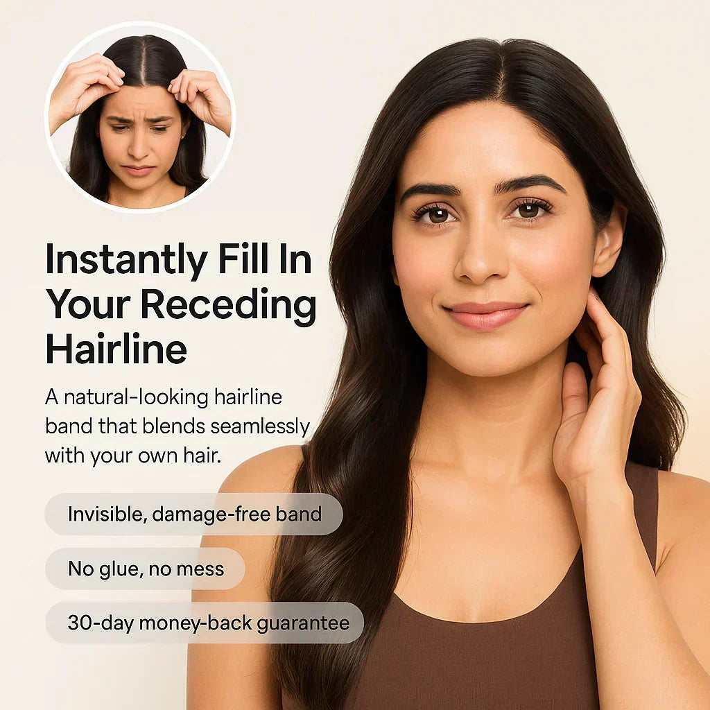 LuxeHalo – Invisible Human Hair Hairline Topper