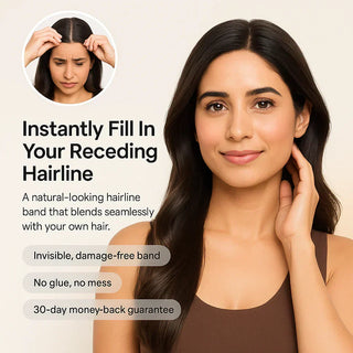 LuxeHalo – Invisible Human Hair Hairline Topper